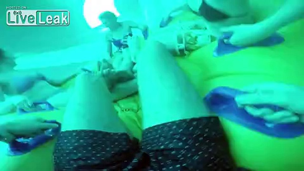 Girl Bangs her Head on a Water Slide.