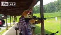 Furry Having Fun With Guns