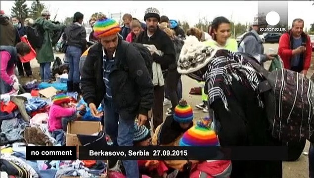 Clothes for refugees on Croatia-Serbia borders