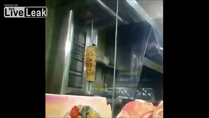 Rat in fast food bar