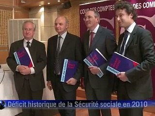 Sécu: la Cour des comptes exhorte l'Etat à réduire des déficits historiques