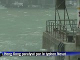 Hong Kong paralysé par le typhon Nesat