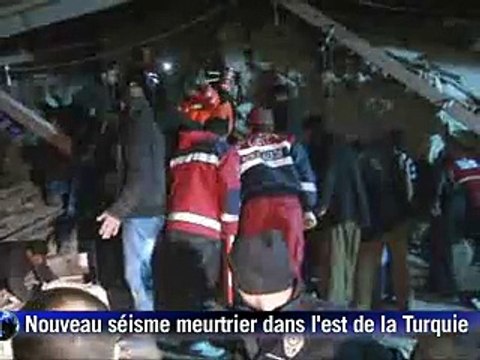 Turquie: les secours à l'oeuvre après un nouveau séisme meurtrier