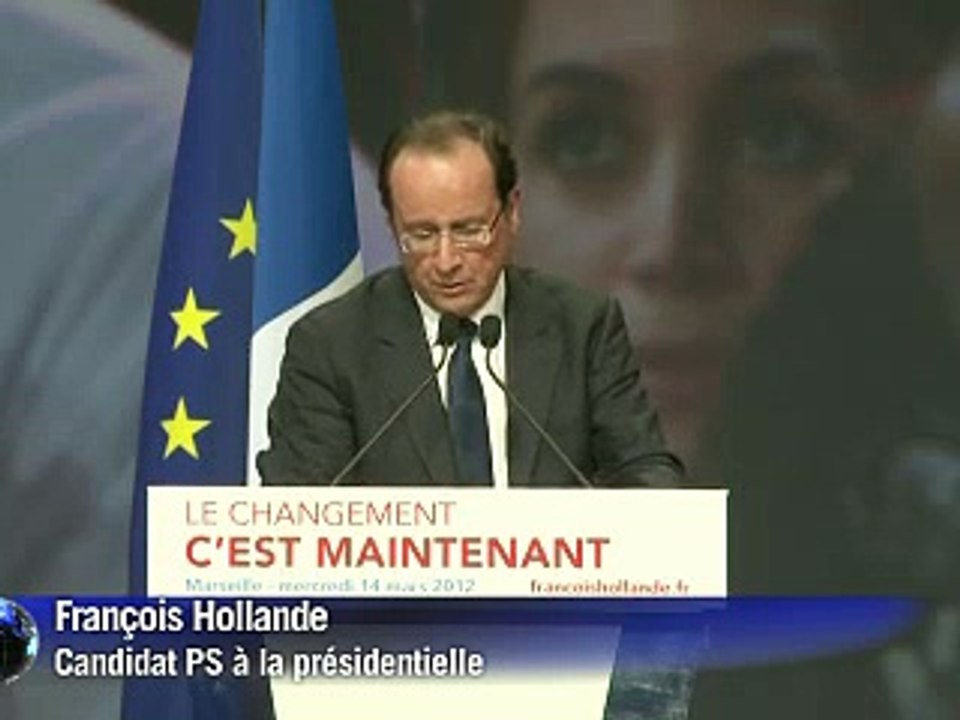 En meeting à Marseille, Hollande a contre-attaqué face aux "promesses" de Sarkozy