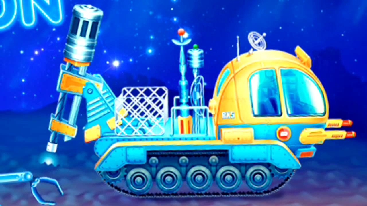 Build & Play Kids Space 3D Construction Machine Puzzles ipad App demo MOON DRILL (Trucks &