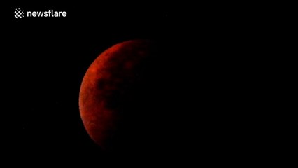 Timelapse of blood moon from London