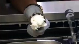 Amazing  Tutorial See How A Man Create A Flower Ice cream.