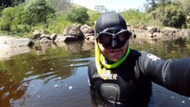 Segredos das águas do Rio Paraibuna, a nascente do Rio, mapeando o fundo do Rio, SP, Serra do Mar, Brasil, 2015