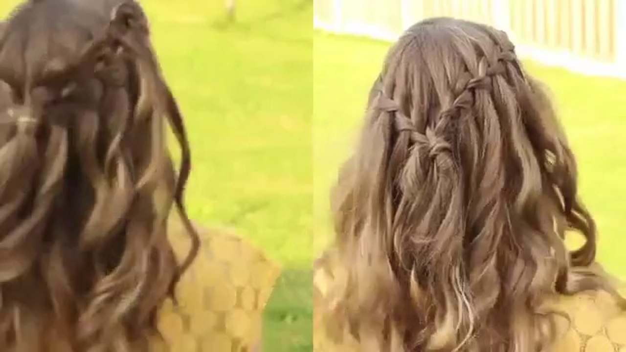 HOW TO  WATERFALL BRAID HAIR TUTORIAL