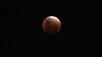'Super blood moon' shines bright