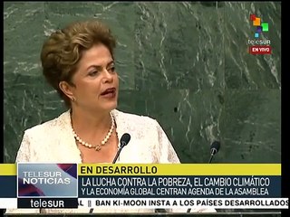 Dilma Rousseff: llama en ONU a levantar bloqueo a Cuba