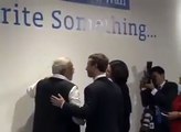 See What Indian PM Narendra Modi Did when Mark Zuckerberg came in Front of Camera ??