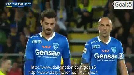 Riccardo Saponara RED CARD Frosinone 2 - 0 Empoli Serie A 28-9-2015