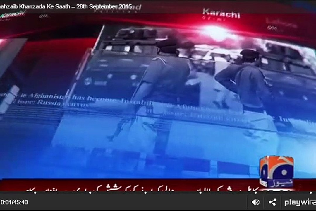 Aaj Shahzeb Khanzada Kay Sath's Headlines (28-09-2015)