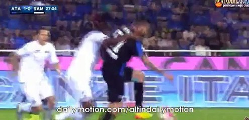 Fernando Gets Yellow Card - Atalanta vs Sampdoria - Serie A - 28.09.2015