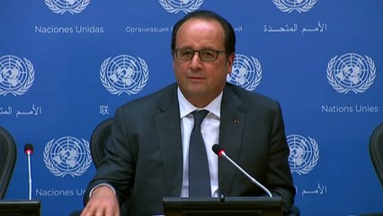 Conférence de presse du président de la République à l'issue de son intervention devant l'Assemblée Générale de l'Organisation des Nations Unies