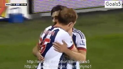 Craig Dawson Goal WBA 2 - 0 Everton Premier League 28-9-2015