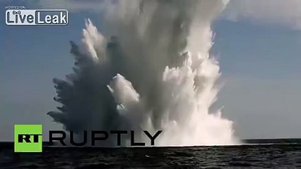 LiveLeak.com - Estonia: See detonation of massive underwater mine