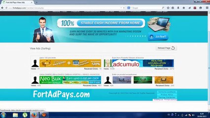 Como ganar dinero por Internet con Fortadpays - Gana por ver anuncios