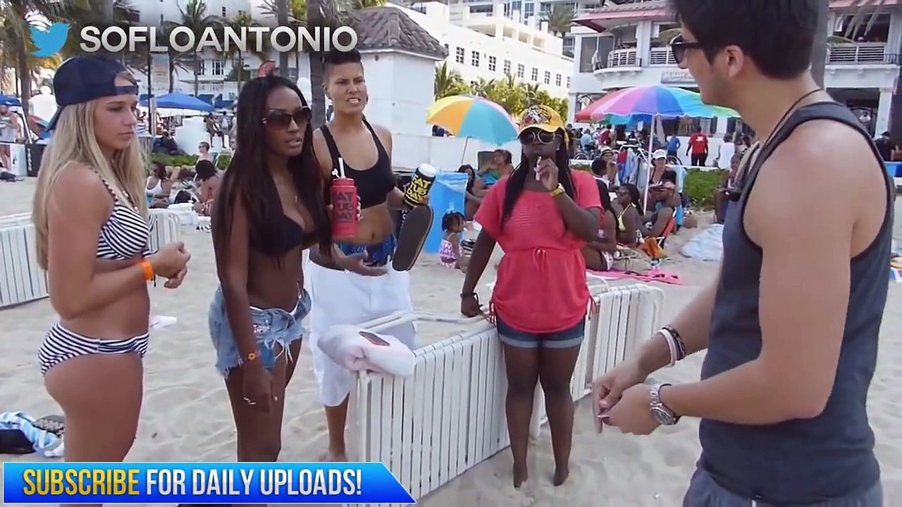 Slap, Hug or Kiss! HOT BEACH GIRL KISSING PRANK