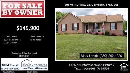 3 bedroom home for sale in Cherokee Hills Subdivision Seymour TN 37865