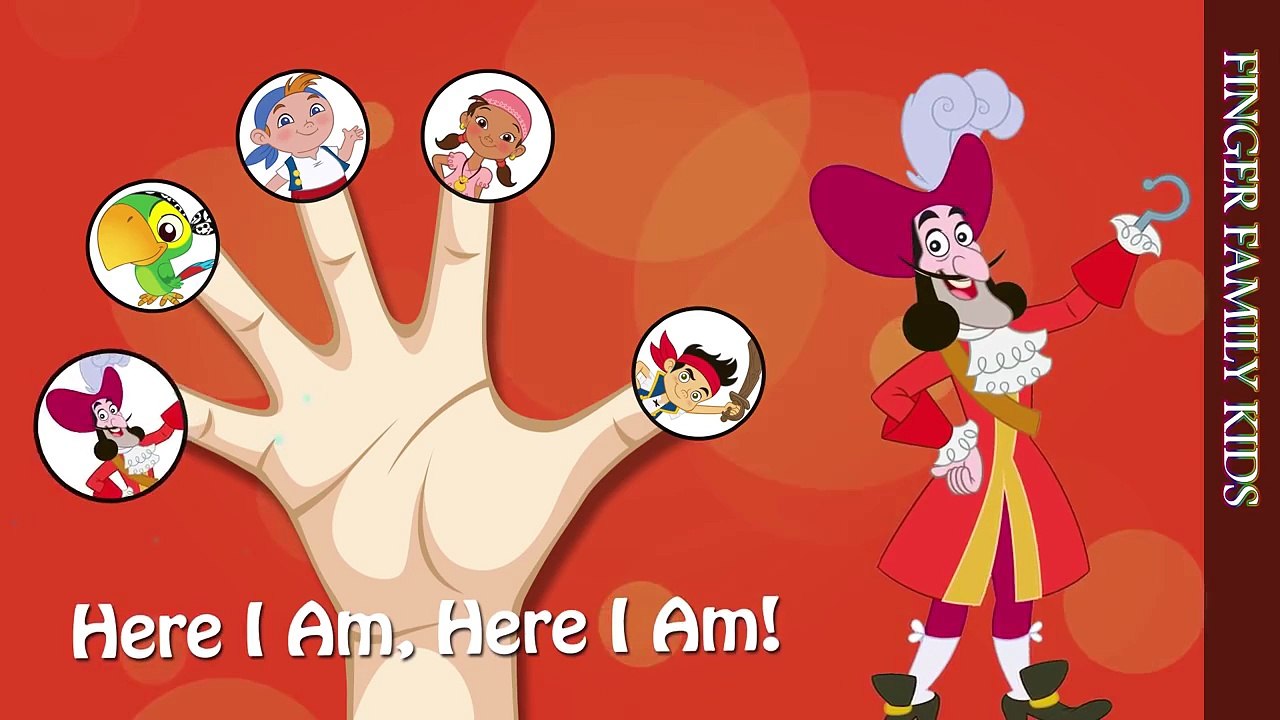 Finger Family Song Jake and the Never Land Pirates Izzy Cubby Skully Captain Hook Nursery Rhyme