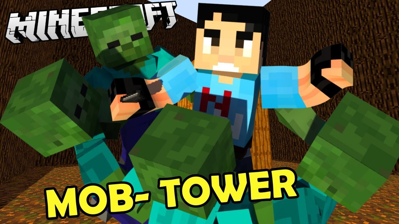 MOB TOWER Minecraft Custom Map Animated intro NikNikamTV