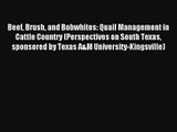 Beef Brush and Bobwhites: Quail Management in Cattle Country (Perspectives on South Texas sponsored