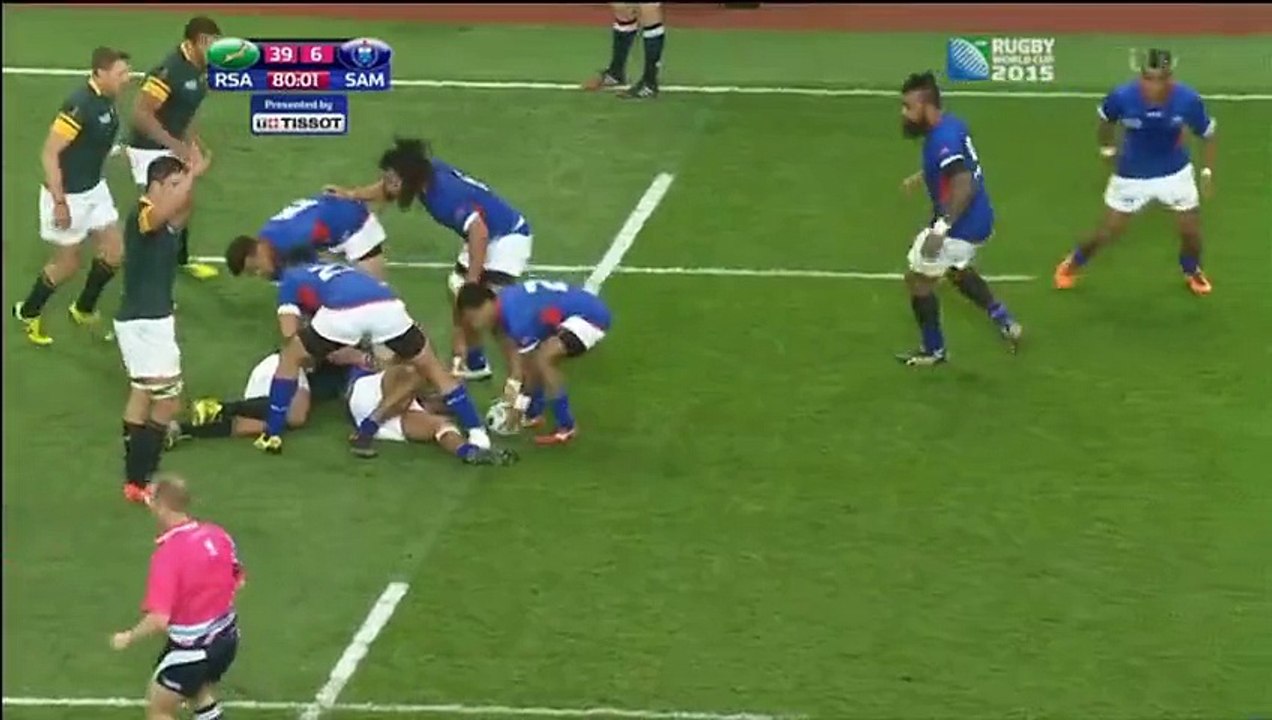 2015 Rugby World Cup M15 Pool D South Africa vs Samoa - Fan Running on the Pitch