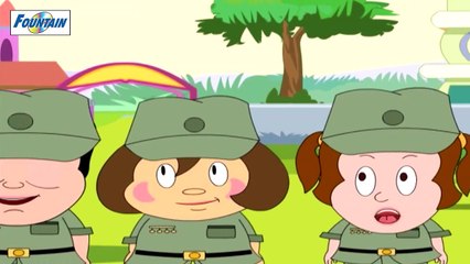 Five Little Soldiers - Nursery Rhyme Full Song ( Fountain Kids ) -  (720p)