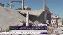 دمار خلفه قصف النظام بالبراميل المتفجرة على مدينتي طفس وإنخل
