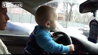 WTF - Baby Driving Car in Russia