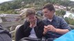 Dude proposes his girlfriend on a Roller Coaster... Chaos Haha!
