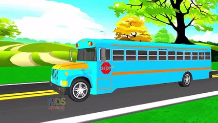 The Wheels On the Bus Go Round and Round | Kids Nursery Rhymes Cartoon Video