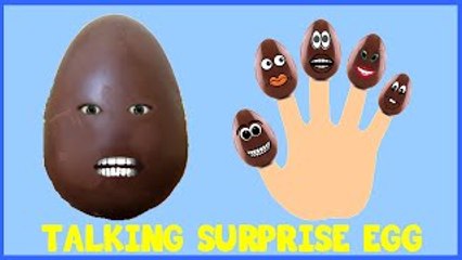 Talking Surprise Egg Sings Finger Family Song Kinder Surprise Nursery Rhymes Best Kid Games