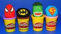 Play Doh Kinder Surprise Eggs Superhero Dough Batman, Hulk, Spiderman Surprise Eggs Choco Treasures