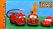LEGO Red Firetruck ★Mater on FIRE ★Lightning McQueen ★Box Open and Play-Disney Cars Duplo (6132)