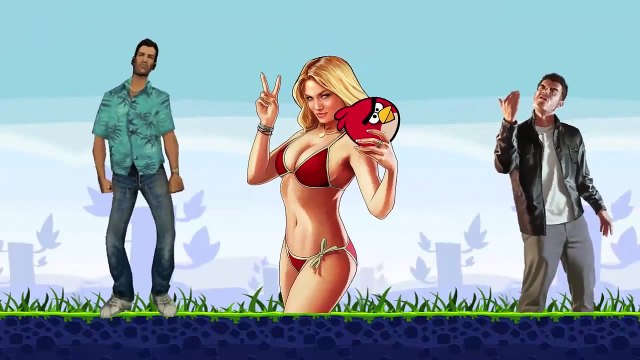 Angry Gta(Angry Birds meet Grand Theft Auto san andreas)parody video