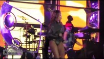 Rihanna shaking her booty in a sexy black bikini