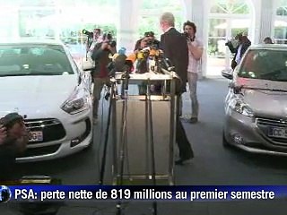 PSA, dans le rouge au premier semestre, se serre encore la ceinture