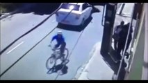 This thief will be punished by karma... Hit by car