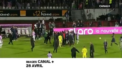 La bagarre générale à la fin d'Evian TG-PSG