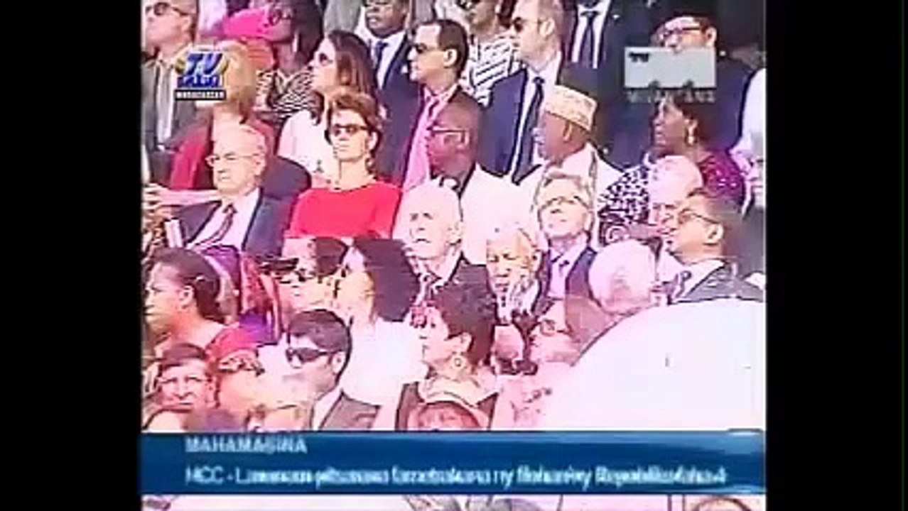 Montage discours Nicolas Sarkozy et président malgache