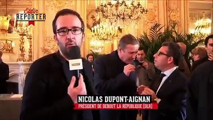 Nicolas Dupont-Aignan insulte un journaliste de "merde intégrale"
