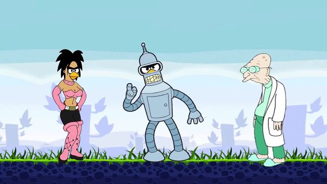 Angry Futurama(angry birds meet Futurama)Bender fighting parody