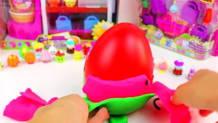 Huge Shopkins Peppa Pig Play Doh egg MLP LPS Blind Bag Toys Special Edition