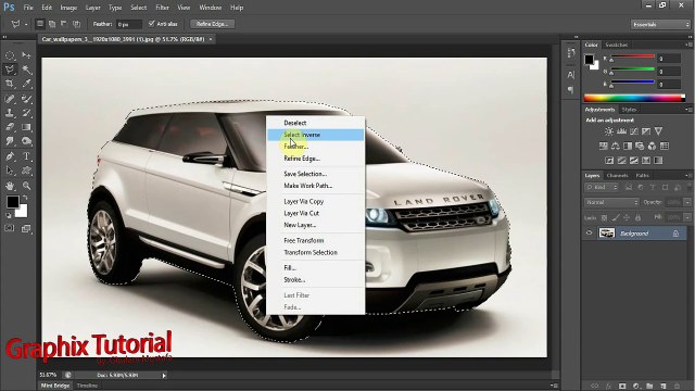 changing background In Adobe Photoshop CS6