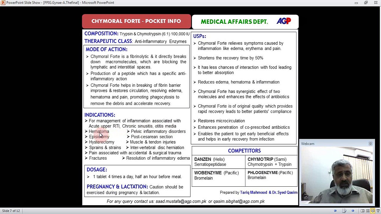 Chymoral Forte Pocket Info Training By Dr.Saad