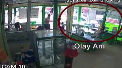 Cinayet anı kamerada