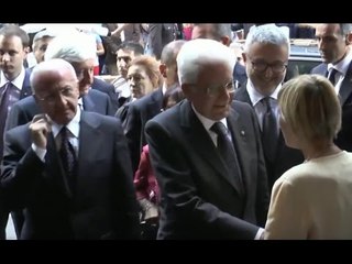 Napoli - Mattarella al San Carlo per docufilm "Il senso del Mattino" -live- (28.09.15)